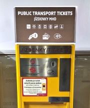 Public Transport Ticket Machine at Prague Airport